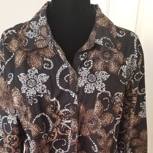 Womens Floral Blouse By Croft & Barrow Size Xl New